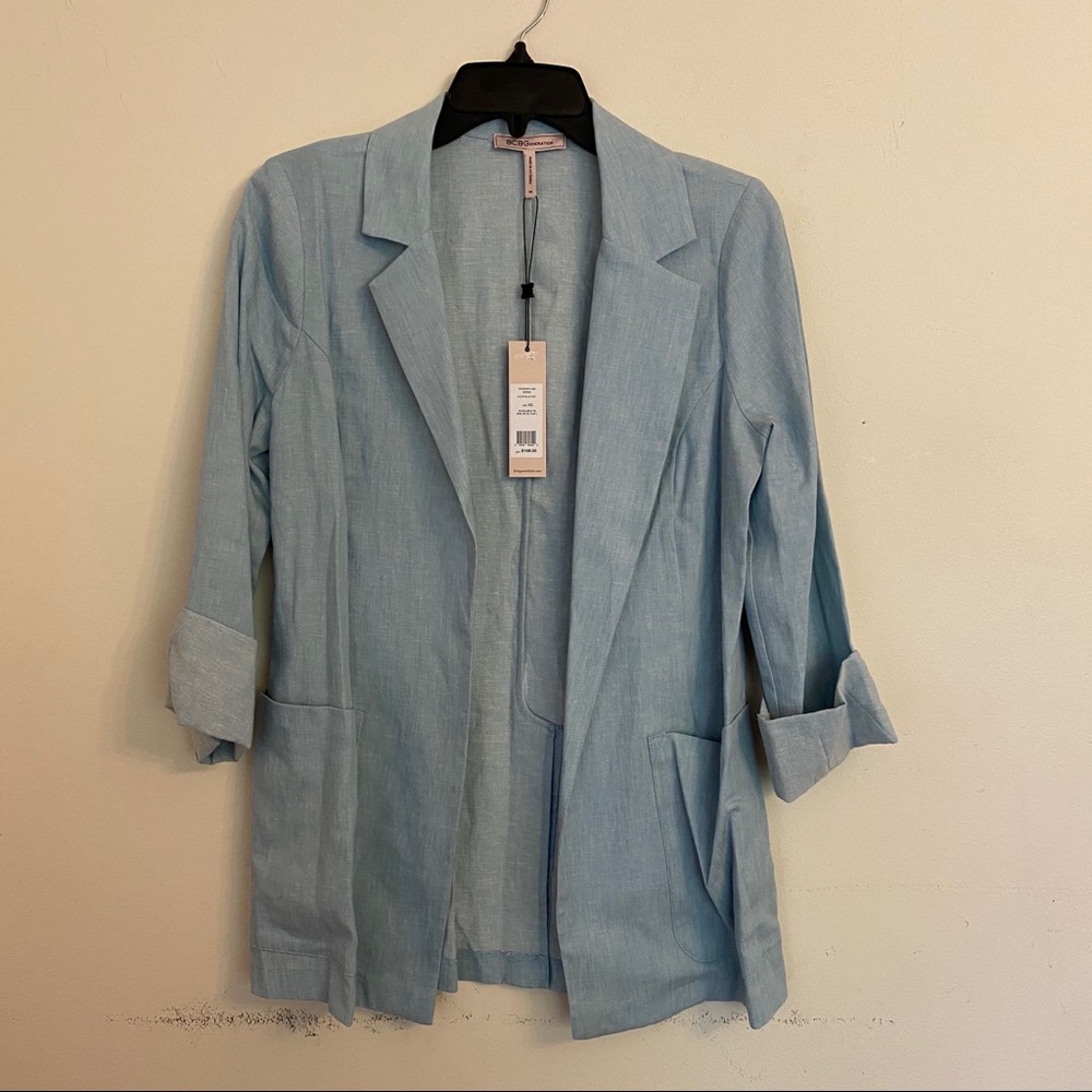 BCBG Linen Blazer With Pockets New with Tags XS